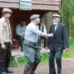 Otto Numminen, Niilo Härkälä, Pentti Laine. Taustalla Riku Rokka ja Tomi Hulmi